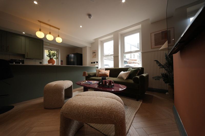 Living area by the windows