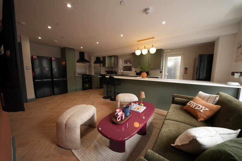 Living area with sofa and coffee table