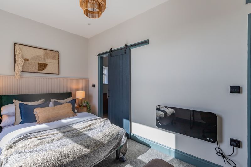 Bedroom with sliding door