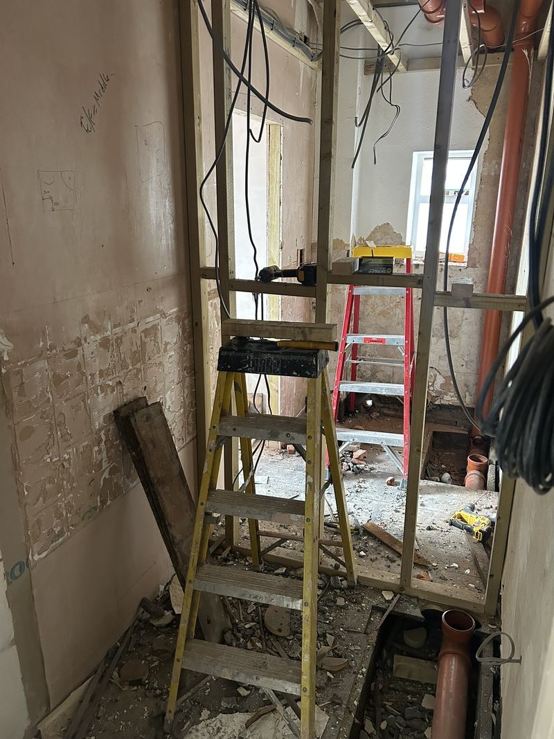 Flats 3 and 4 during the works