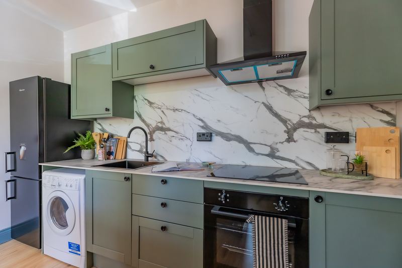 Green kitchen units